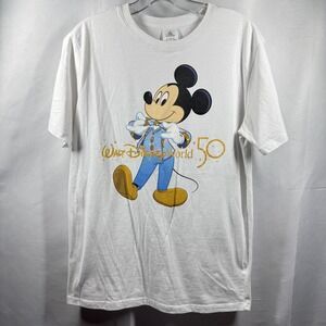 Disney Walt Disney World 50th Anniversary Shirt Mens‎ Small Mickey Mouse Tee
